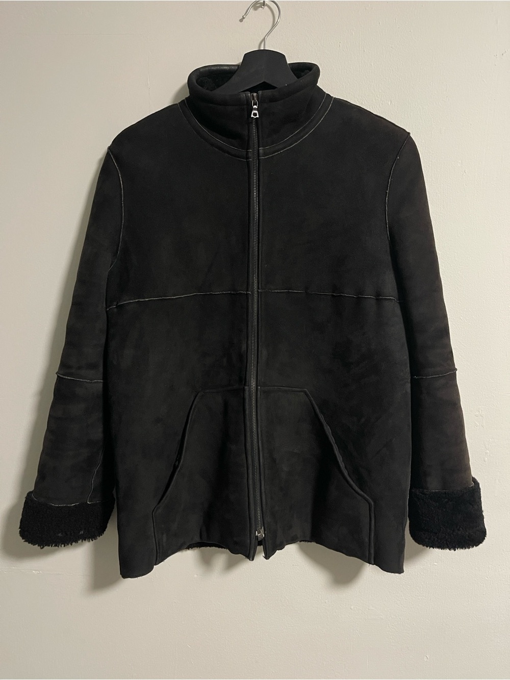 A.P.C Made in France Japanese Genuine Mouton Zip-Front Shearling Jacket ( Small)